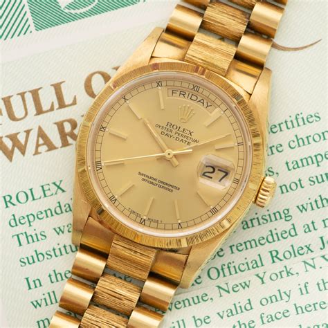 rolex day date president bark finish ref 18078|bob's watches rolex 18078.